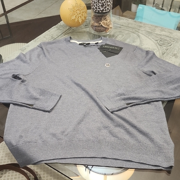 Ted Baker Cardiff Merino Wool Crew Neck Jumper Sweater xl fit new - Picture 1 of 13